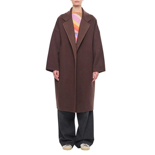 DUSAN Overgangsjassen Oversized Coat Brown