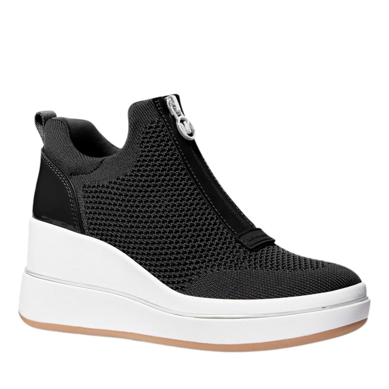 MICHAEL Michael Kors Plateau-Sneaker Emmy Wedge Zip Slip On Optic White(Image 2)