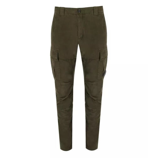 CP Company Stretch Sateen Cargo Military Green Trousers Black Cargo-Hose