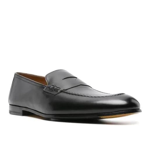 Doucal%27s Loafers & Ballerinas - Black Calf Leather Loafer - Gr. 40,5 (EU) - in Schwarz - für Damen