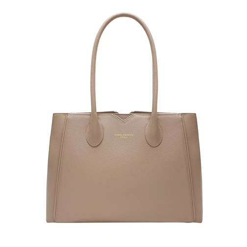 Isabel Bernard Honoré Cloe Taupe Calfskin Leather Handbag Business Bag