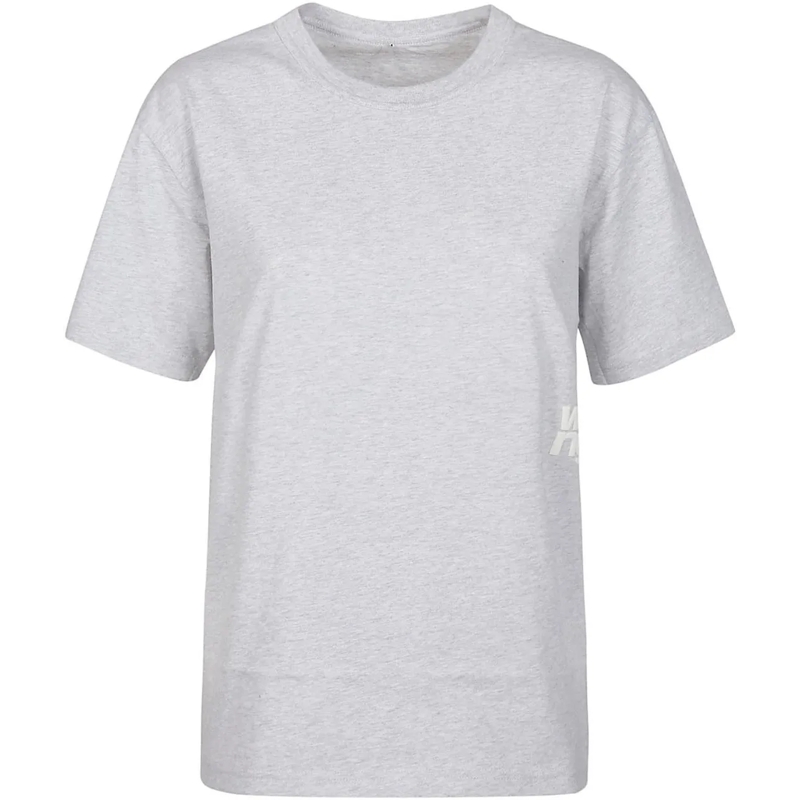 Alexander Wang T-Shirt Puff Logo Bound Neck Essential T-shirt Grey grau