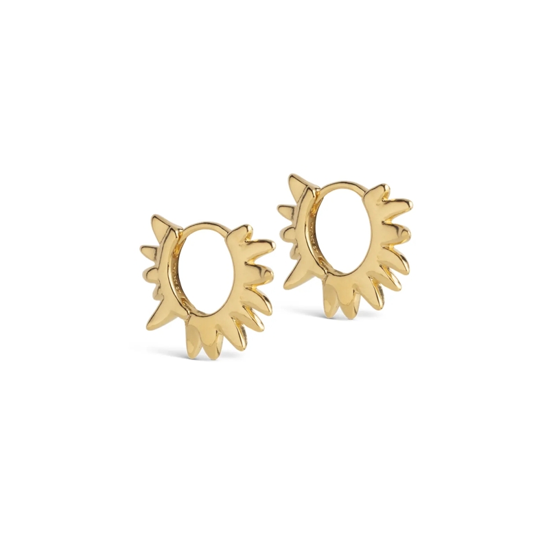 ENAMEL Copenhagen Creolen Sunshine Leaves Ohrringe Gold