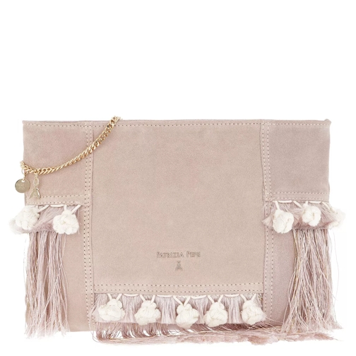 Patrizia Pepe Fringed Clutch Butterfly Rose Clutch