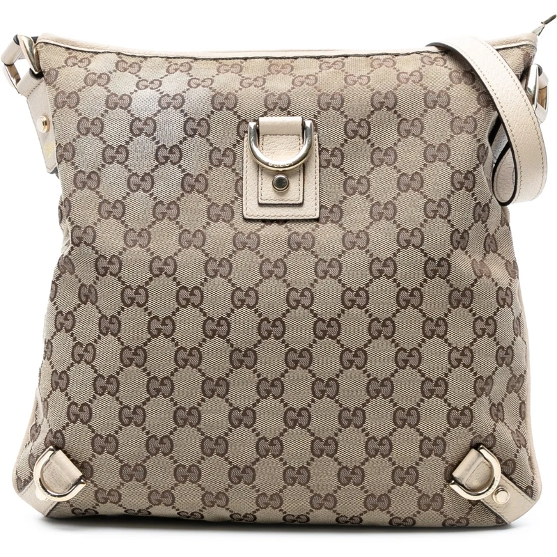 Gucci Schultertasche GG Canvas Abbey D Ring Crossbody braun