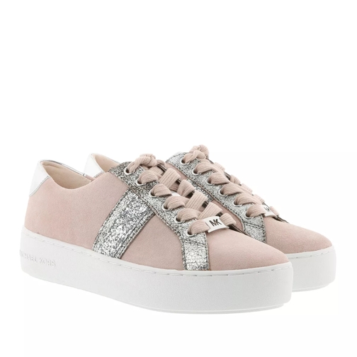 MICHAEL Michael Kors Poppy Stripe Lace Up Soft Pink Low-Top Sneaker
