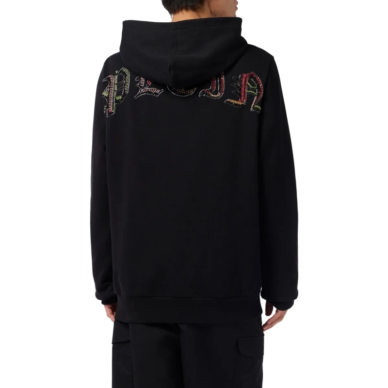 Philipp Plein Top Hoodie Sweatshirt King Of Snakes Stones schwarz(Image 2)