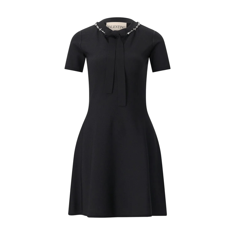 Valentino Garavani Mini-robe Minikleid mit Schmuckdetails schwarz