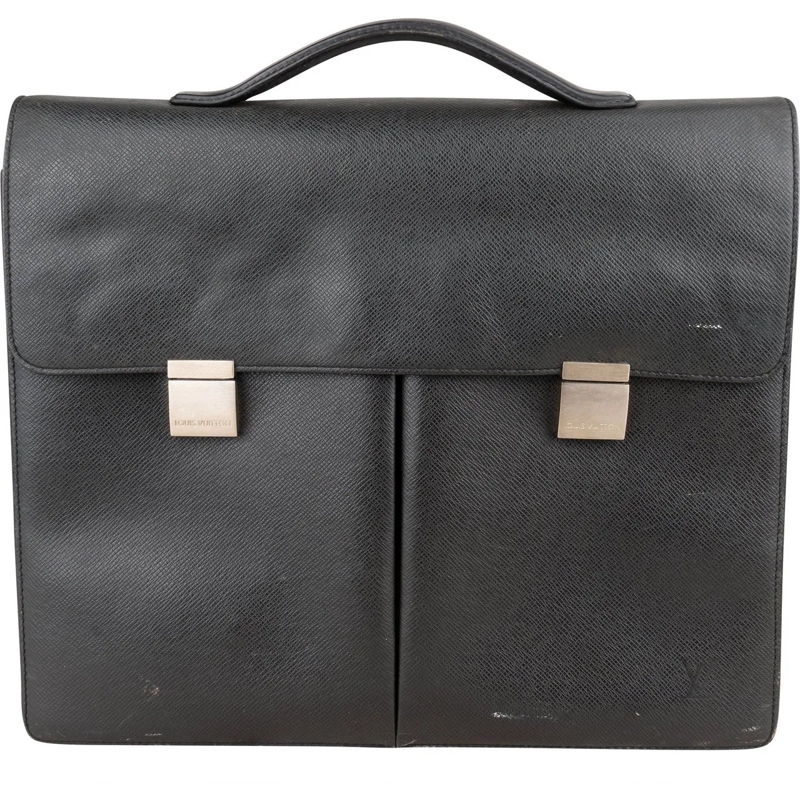 Louis Vuitton Tote Louis Vuitton Taiga Leather Serviette Kazan Busine schwarz