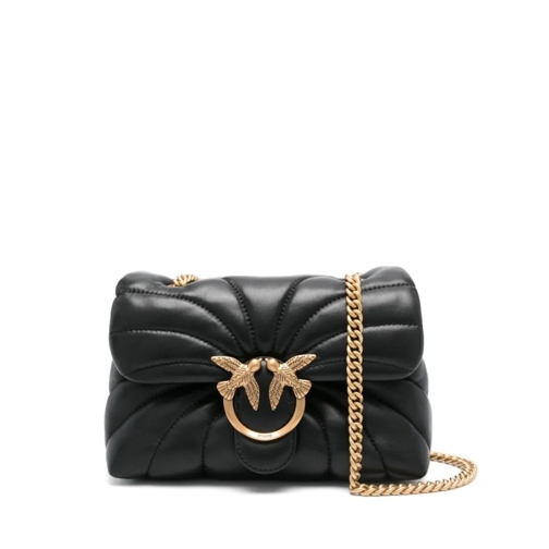 PINKO Schultertasche Black Sheepskin Quilted Bag Black