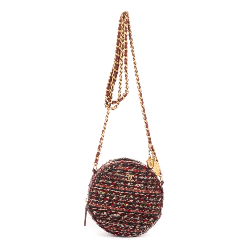 Chanel Crossbody Bag Ltd. Ed. 19 Round Pouch Crossbody burgund