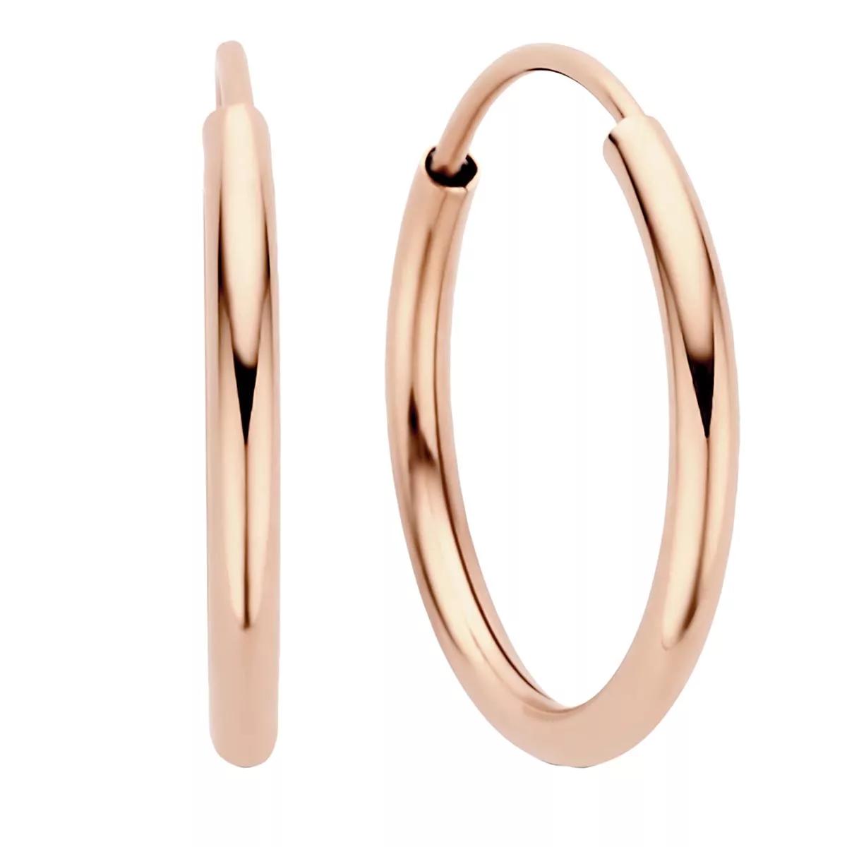 Isabel Bernard Ohrringe - La Concorde Cerise 14 karat rose hoop earrings - Gr. unisize - in Quarz - für Damen