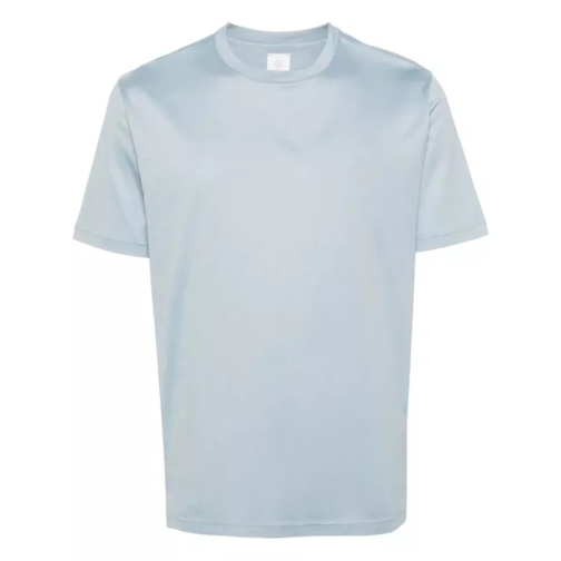 Eleventy Crew-Neck Cotton T-Shirt Blue 