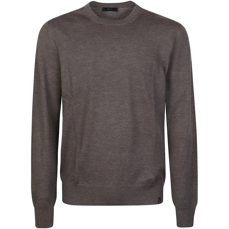 Fay  Round Neck Sweater Brown braun