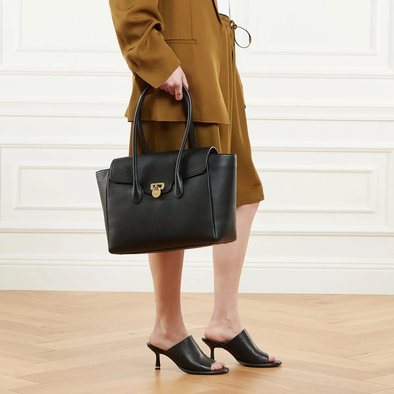 Lauren Ralph Lauren Satchel Tnnr Lg Schl-Satchel-Large Black(Image 2)