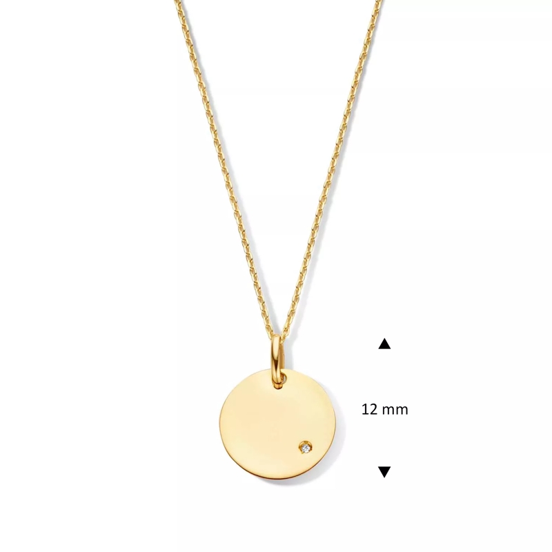 Jackie Gold Pendentif Jackie Diamond Coin Pendant Gold(Image 3)