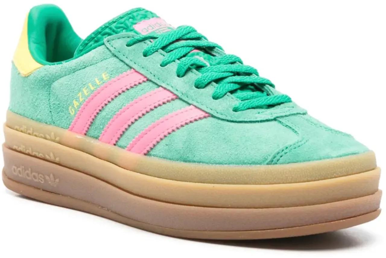 Thumbnail - Adidas Low-Top Sneaker - Gazelle Bold W Cougrn/lucpnk/pursul - Gr. US_6 - in Grün - für Damen