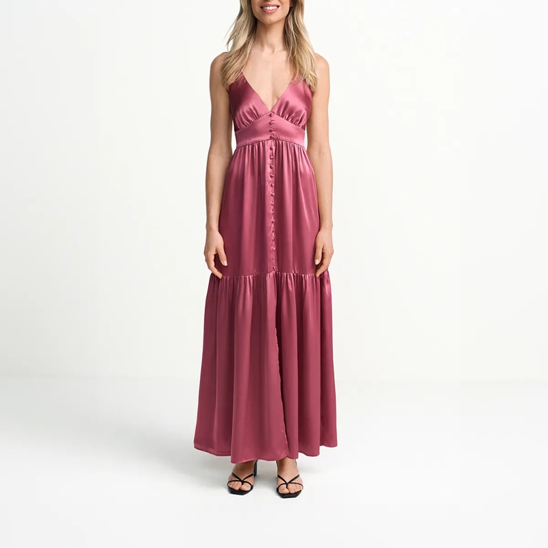 Claire Luise Maxikleid Prairie Kleid rot (Image 3)