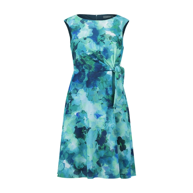 Vera Mont  Cocktailkleid mit Muster Blau