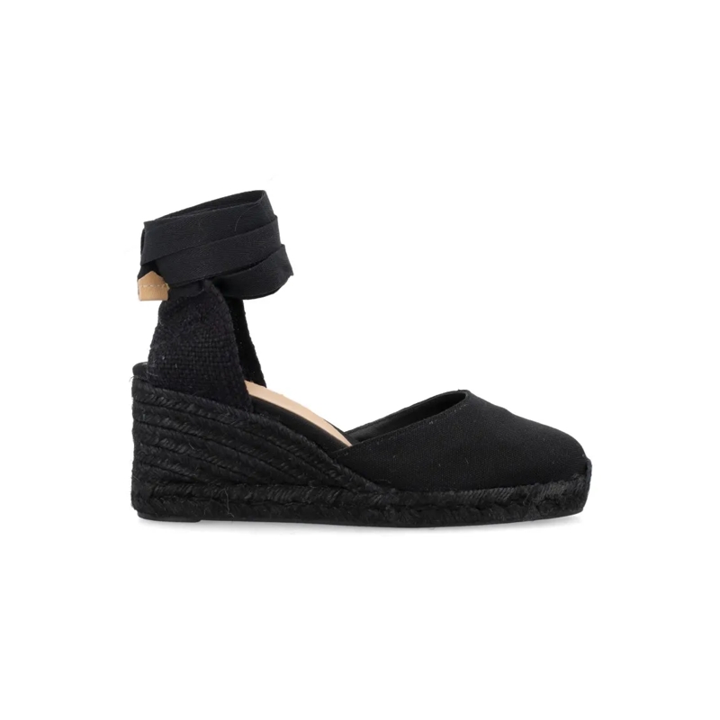 Castaner Sandalen Cotton Carina 6 Tone-On-Tone Espadrilles Black