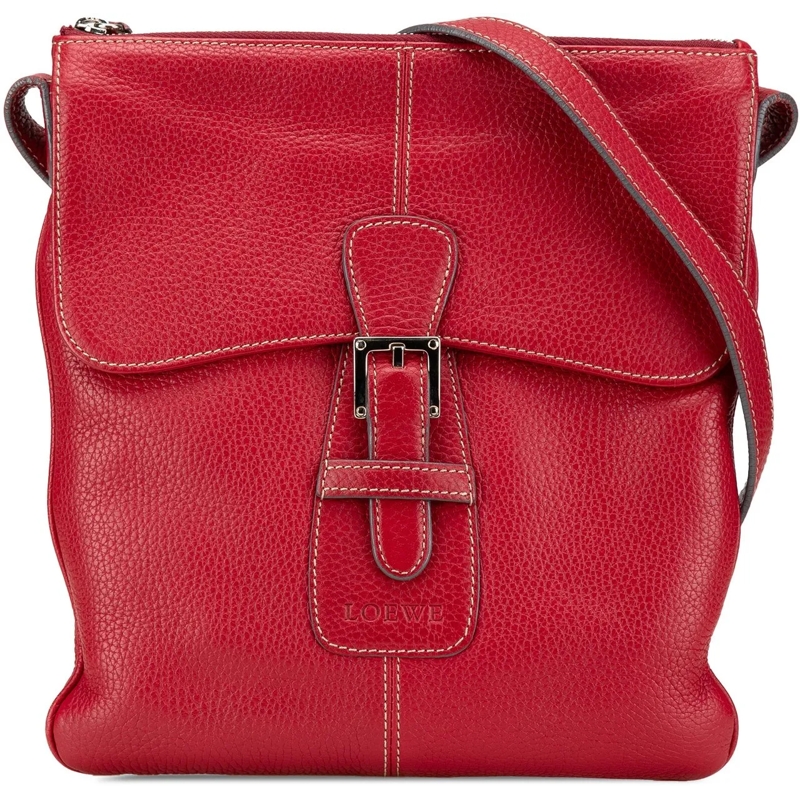 Loewe Schultertasche Leather Crossbody rot