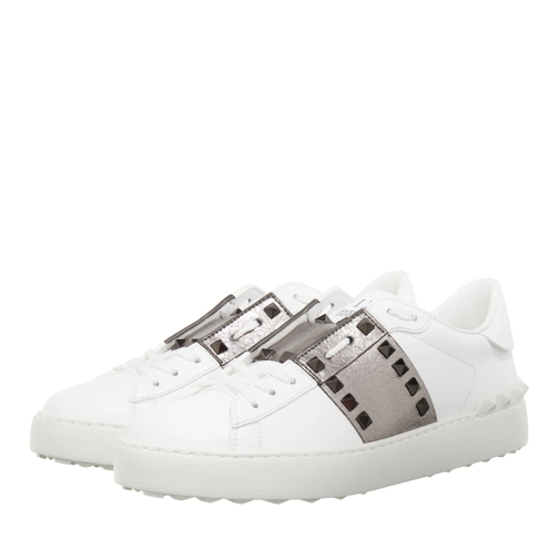 Valentino Garavani Sneaker Rockstud Bianco / Anthracite Low-Top Sneaker