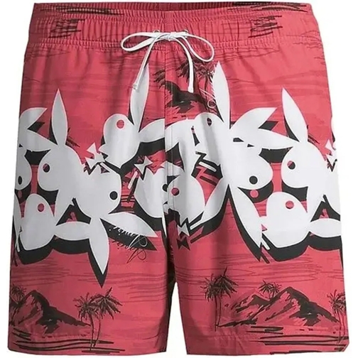 Amiri Kurze Hosen Amiri Playboy Hawaiian Swim Shorts rot