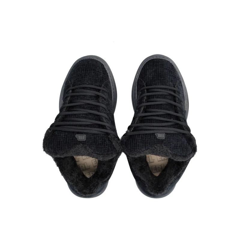 Erl Sneaker basse Vamp Black Velvet Sneakers Black