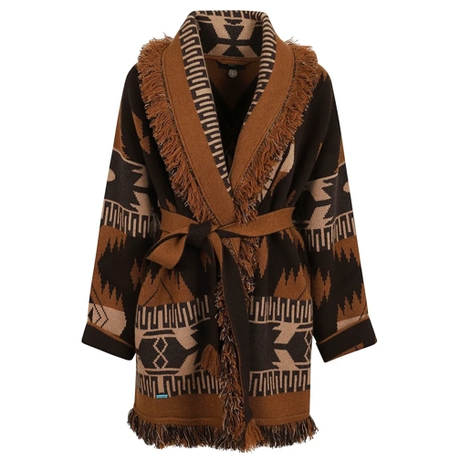 Alanui Strickjacke Icon Jacquard Cardigan Brown