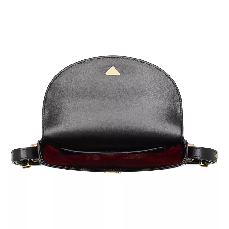 Prada Patent Leather Mini Bag Black Saddle Bag