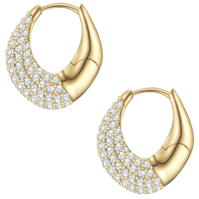 Glanzstücke München Ohrhänger Sterling Silber Creolen Zirkonia gold(Image 3)