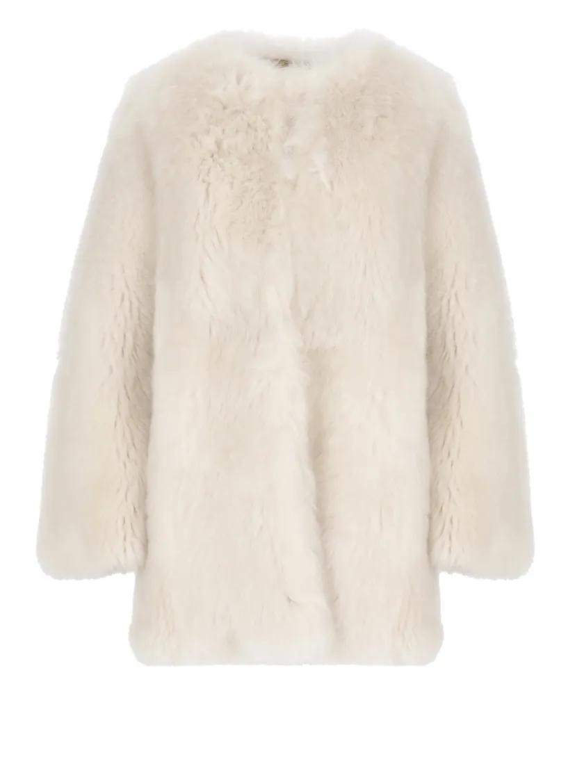 Fabiana Filippi - Ivory Shearling Coat - Größe 40 -