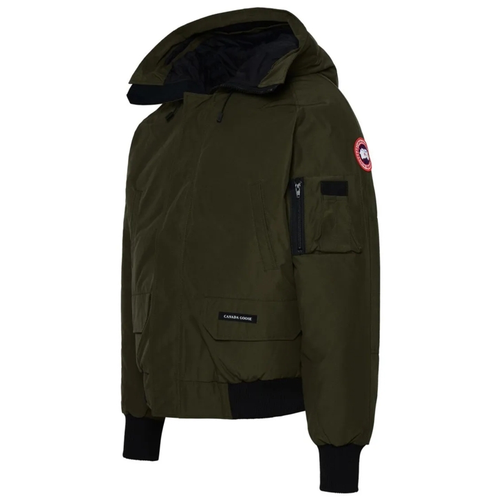 Canada Goose Chilliwack Army Green Cotton Blend Bomber Jacket Green Bomberjacks