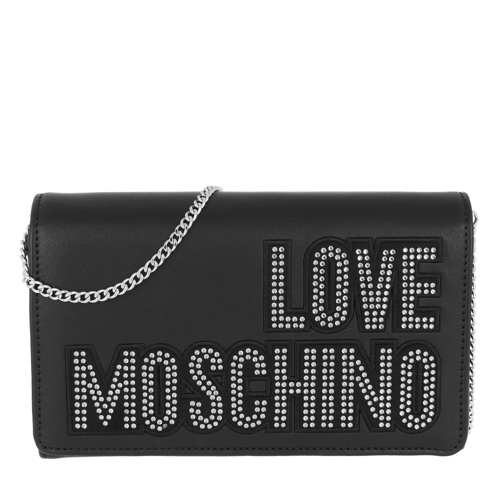 Love Moschino Borsa Crossbody Bag Nero Argento Borsetta a tracolla