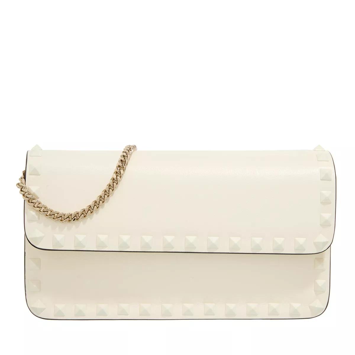 Valentino Garavani Portemonnaie - Pouch Rockstud - Gr. unisize - in Creme - für Damen