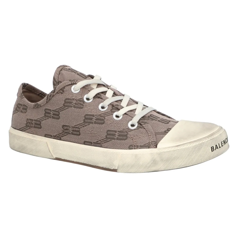 Balenciaga Low-Top-Sneaker Paris Low Bb Monogram Brown Brown