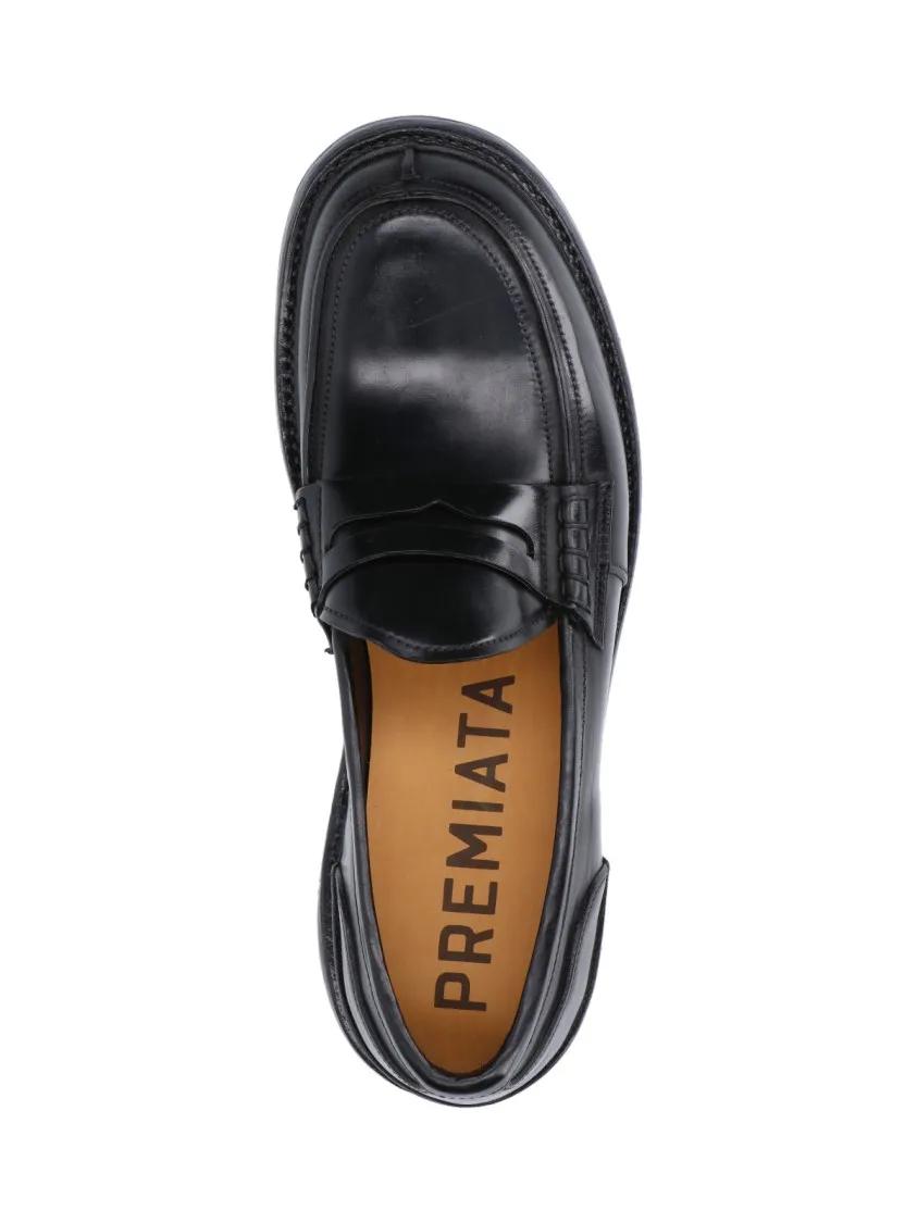 Thumbnail - Premiata Loafer - Polished Black Leather Penny Loafers - Gr. 8 - in Schwarz - für Damen