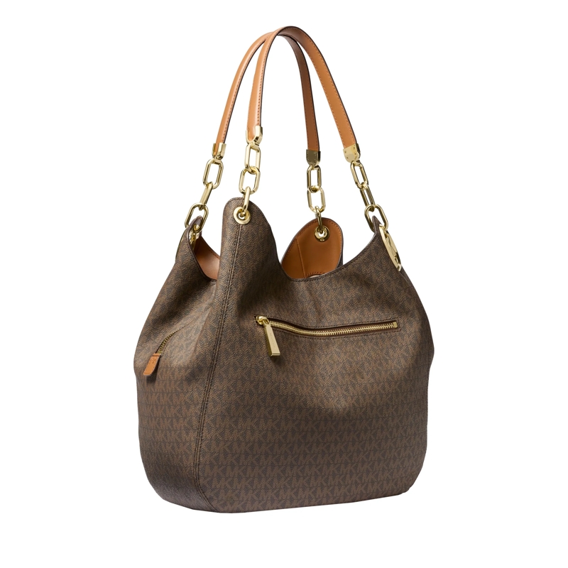 MICHAEL Michael Kors Tote Lg Chain Shldr Tote Brn/acorn(Image 9)
