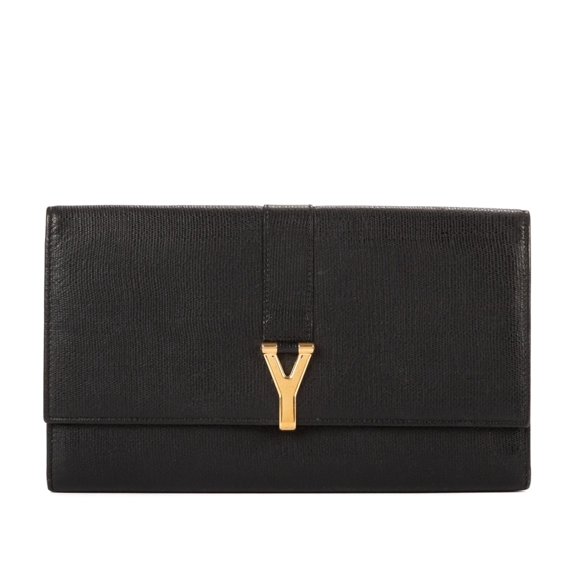 Saint Laurent Crossbody Bag Classic Y Line Clutch schwarz