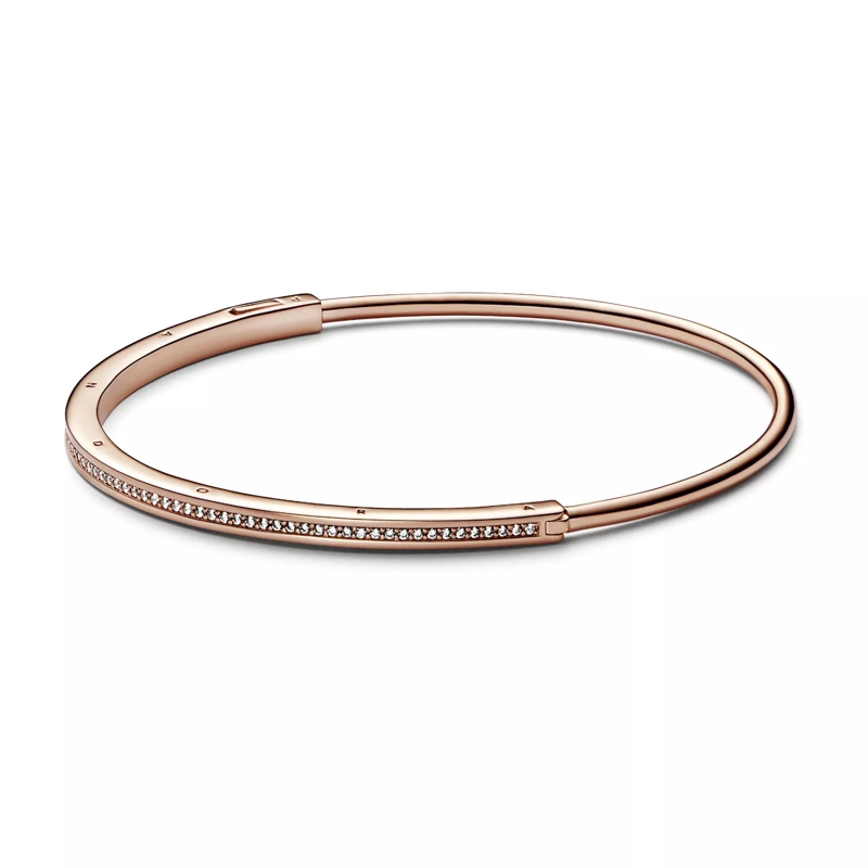 Pandora  Pandora Signature RoséGoldfarbene I-D Pavé Armband Roségold