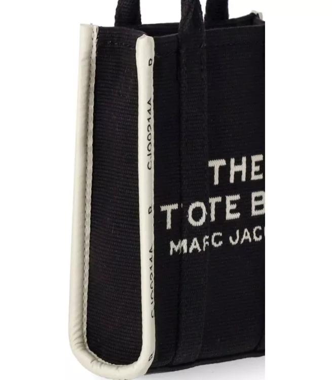 Marc Jacobs Hengseltassen The Jacquard Mini Tote Black Bag in zwart
