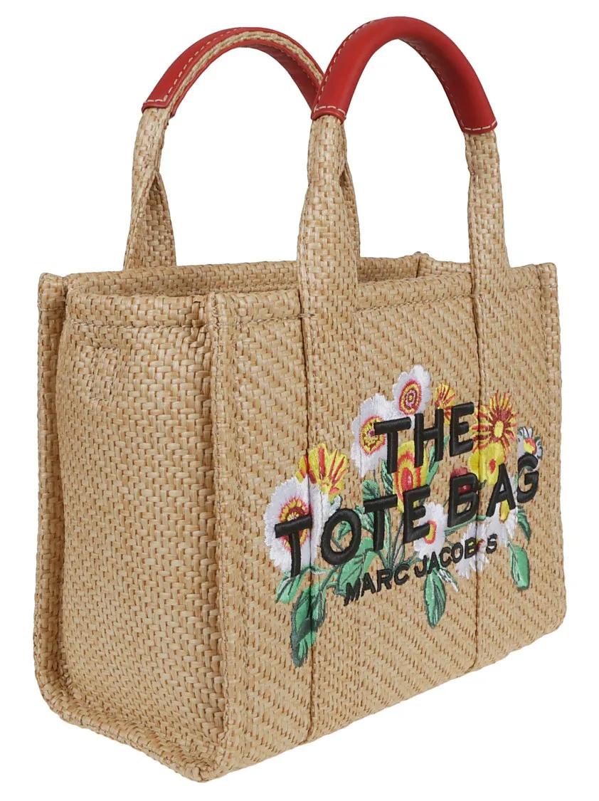 Marc Jacobs Shoppers & Totes Woven Fabric Tote With Leather Trim in beige