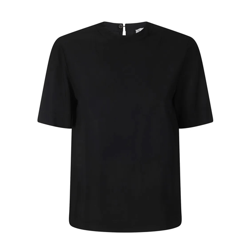 Alberto Biani T-shirts Black High-Collar Stretch Viscose Short Shirt Black