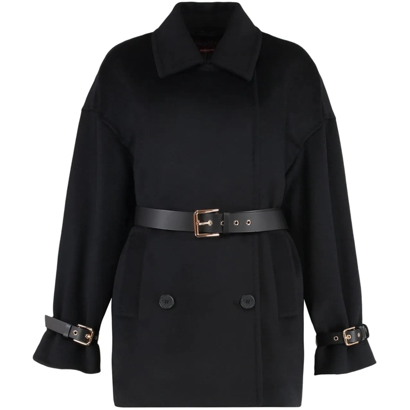 Max Mara Overgangsjas Coats Black schwarz