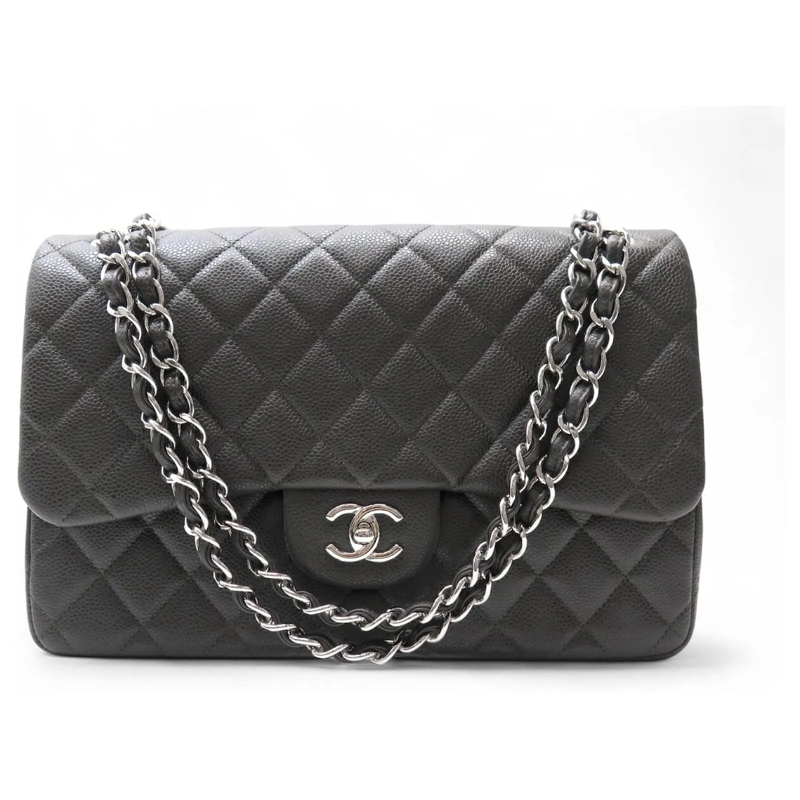 Chanel Sac à bandoulière NEUE CHANEL KLASSISCHE JUMBO TIMELESS AUS KAVIARLE braun