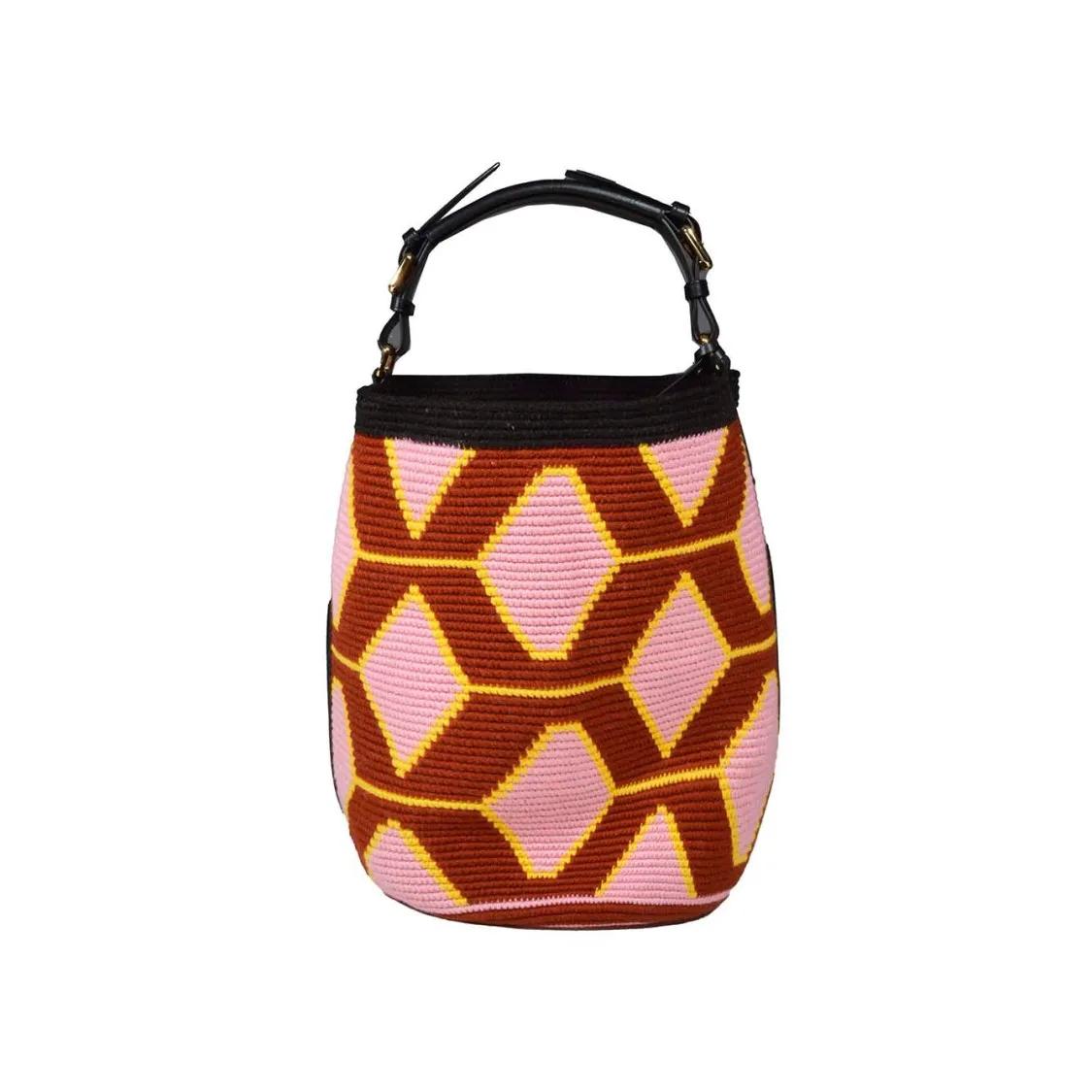 Colville Bucket bags Geometric Cotton Bucket Handbag With Adjustable St in meerkleurig