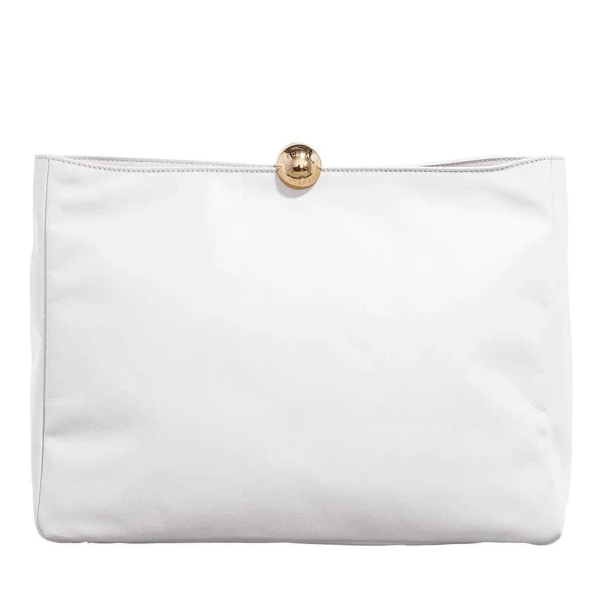 Furla Clutches - Furla Sfera Soft M Clutch - Gr. unisize - in Beige - für Damen - aus Textil & Leder