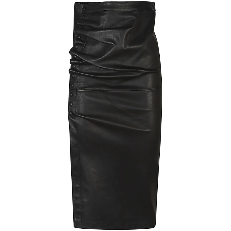 Paco Rabanne Midirock Midi Skirt Black schwarz