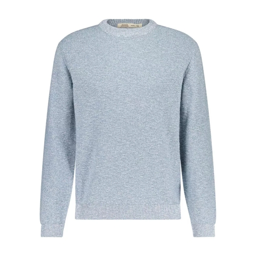 Maurizio Baldassari Melierter Pullover aus Feinstrick Hellblau 