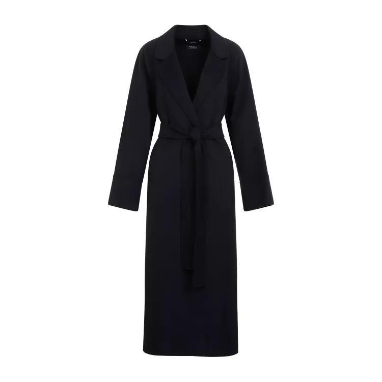 Max Mara - Agata Dark Blue Coat - Größe 42 - blue